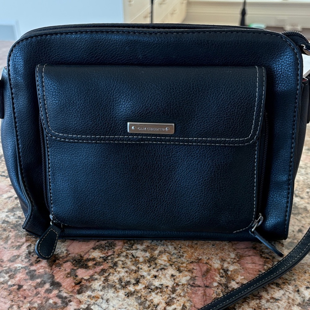 Liz Claiborne Black Leather Shoulder Bag